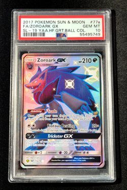 Pokemon Card PSA 10 Zoroark GX 77a/73 Shiny Hidden Fates Great Ball Promo 2017 - Image 1