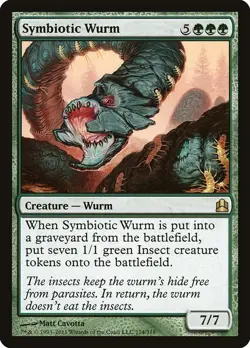 1x Symbiotic Wurm NM Eng MTG - Commander 2011 - Image 1
