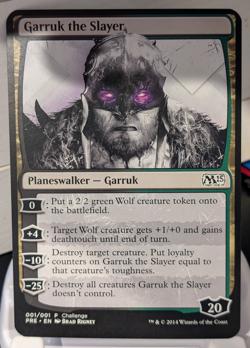 2014 Magic The Gathering Garruk The Slayer Oversized Promo Card - Image 1