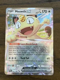 2026 Pokemon TCG Me03: Perfect Order Meowth ex 062/088 Holo 3/3 Pack Fresh - Image 1