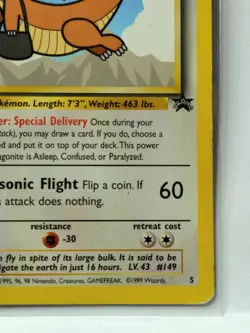 Pokemon Card TCG Dragonite Movie Promo 5/53 Non Holo Rare - Image 4