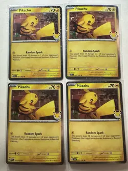 Lot Of 8, Pikachu 51/162, 2026 Pokemon Day Stamped Cosmos Promo, Temporal Forces - Image 1