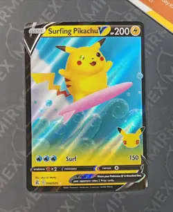 Pokemon Surfing Pikachu V 008/025 Celebrations English Full Art - Image 2