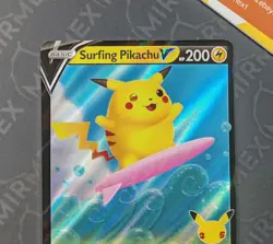 Pokemon Surfing Pikachu V 008/025 Celebrations English Full Art - Image 4