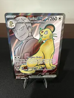 Team Rocket's Persian ex SIR #219/182 Destined Rivals Pokemon TCG Card-NM - Image 1