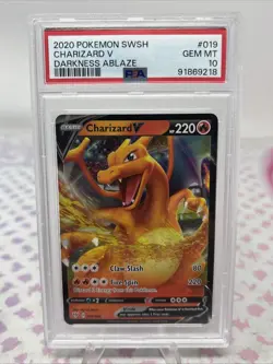 Pokemon Darkness Ablaze Charizard V 019/189 Ultra Rare Holo Foil PSA 10 - Image 1