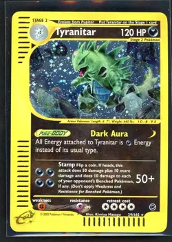 Pokemon Cards - Tyranitar 29/165 - Expedition Base Set Holo - Image 1
