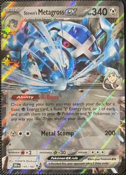 Steven's Metagross ex 145/182 Sv10: Destined Rivals Holo - Pokemon Card - Image 1