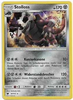 Stolloss # 67/111 Rare Holo Aufziehen der Sturmrote 2017 Pokemon Deutsch Mint - Image 4