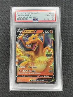 2020 Pokemon Darkness Ablaze Charizard V 019/189 PSA Gem Mint 10! 🔥 - Image 1