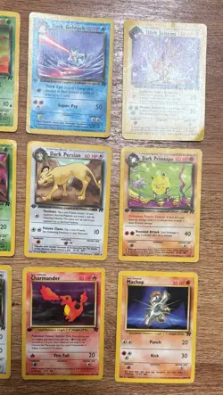 Lot of 15 Vintage Rare 1999 Pokemon TCG Team Rocket Cards - No Duplicates - Image 3