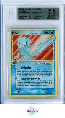 MEW GOLD STAR HOLO R 2006 POKEMON EX DRAGON FRONTIERS GERMAN 101 BGS 7.5 - Image 1