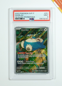 Pokemon PSA 9 Snorlax #051 SVP IT 151 Elite Trainer Box Promo 2023 Italiano - Image 1