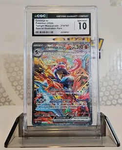 Pokemon TCG Greninja ex 214/167 SIR CGC Gem Mint 10 💎 2024 Twilight Masquerade - Image 1