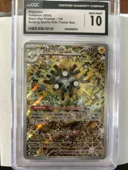 2024 POKEMON MAGNETON SVP BLACK STAR PROMO #159 CGC 10 GEM MINT - Image 1