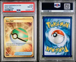 POKEMON PSA 9 TRAINER NEST BALL HYPER RARE 255/198 SCARLET e VIOLET ENGLISH - Image 3