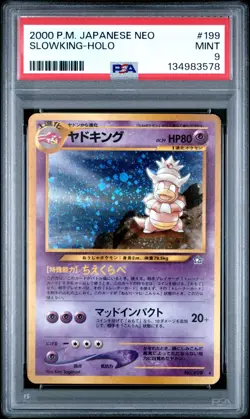 Pokemon PSA 9 Slowking #199 Holo Neo Genesis 2000 Japanese - Image 2