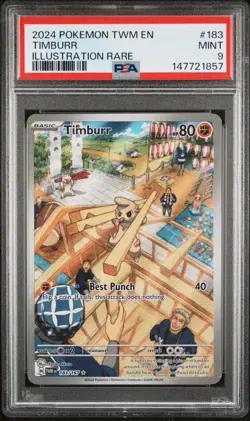 2024 Pokemon Twilight Masquerade Timburr #183/167 PSA 9 - Image 1
