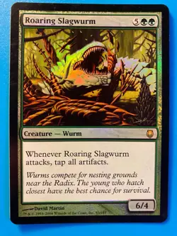 MTG 1x FOIL Roaring Slagwurm Darksteel Modern Magic the Gathering Card x1 LP - Image 1