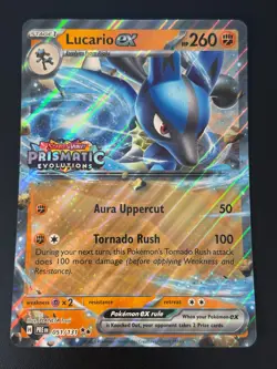 Lucario EX Prismatic Evolutions Stamped 051/131 - Pokemon Oversized Jumbo Card - Image 1