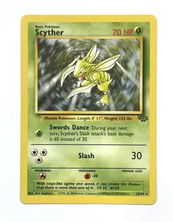 Scyther 26/64 Rare Jungle Pokemon Card LP/NM Light Play +, Near Mint - - Image 1