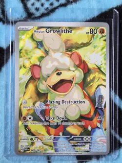 Pokemon Hisuian Growlithe Illustration Rare Full Art Holo 181/167 Sv06 Card - Image 1