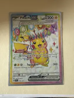 Pokemon TCG Surging Sparks Pikachu EX 219/191 - Image 1