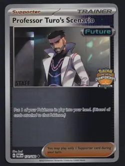 Pokemon TCG Professor Turo’s Scenario 171/182 STAFF Stamped Regional Promo - Image 1
