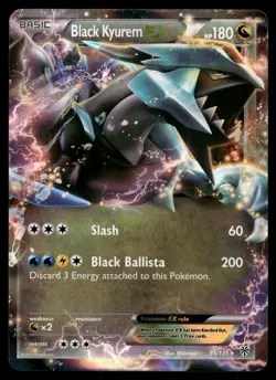 Black Kyurem EX 95/135 Holo EX Rare Plasma Storm Pokemon Holo Near Mint - Image 1