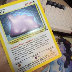 Pokemon Fossil (Unlimited) Holo Card: Ditto (3/62) - Heavily Played/Damaged - Image 3