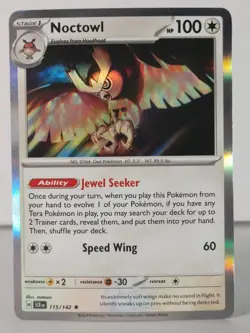 Noctowl - Stellar Crown - 115/142 - Pokemon TCG - Rare - C - Image 1