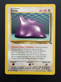 Ditto 18/62 Fossil Regular Pokemon TCG - Image 1