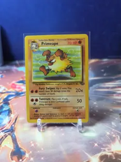 43/64 Primeape Normal Uncommon Pokemon TCG Jungle Vintage LP - Image 1