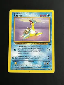 1999 Lapras Pokemon Fossil Non-Holo #25/62 Card *MP* - Image 1
