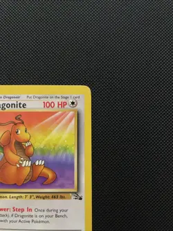 Pokemon Dragonite Fossil Rare Unlimited Regular 19/62 100 HP Pokemon TCG - Image 3