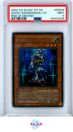 SILENT SWORDSMAN LV3 RISE OF DESTINY YU-GI-OH! RDS 2004 EN009 PSA 9 - Image 1