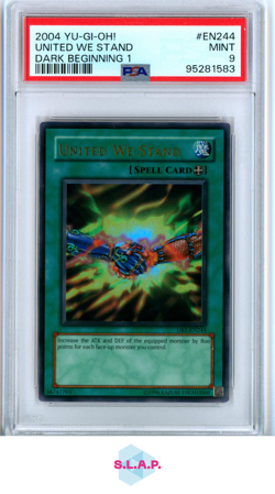 UNITED WE STAND DARK BEGINNING 1 YU-GI-OH! DARK BEGINNING 1 2004 EN244 PSA 9 - Image 1