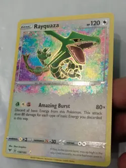 Rayquaza 138/185 Amazing Rare Vivid Voltage 2020 Pokemon Card - NM - Image 2