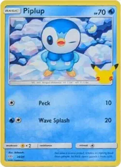 Piplup 020/025 McDonald's 25th Anniversary Regular for sale online - Image 4