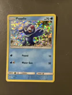 Popplio 4/12 McDonalds Happy Meal 2016 Holo Pokemon Card - LP - Image 1