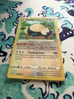 Pokemon Card Snorlax Lost Origin Reverse Holo Rare 143/196 Near Mint - Image 1