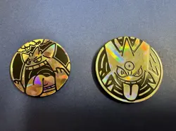Pokemon Gengar Lot Of 2 Shiny Holographic Coins Crosshatch Cracked Ice Holo 2016 - Image 1