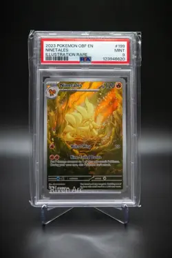 Ninetales PSA 9 Illustration Rare 2023 Obsidian Flames 199/197 – Pokemon TCG - Image 1