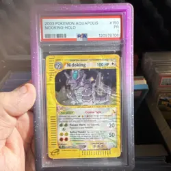 The Pokemon Company Nidoking 150/147 Aquapolis Secret Rare Holo PSA English 2003 - Image 1