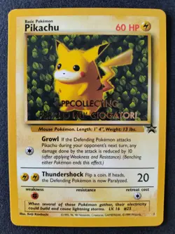 Pokemon Pikachu # 1 LPP Collecting Stamp WOTC Black Star Promo Card - Image 1