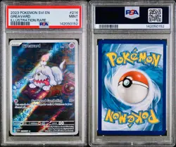 POKEMON PSA 9 GREAVARD ILLUSTRATION RARE 214/198 SCARLET e VIOLET ENGLISH 2023! - Image 3