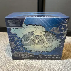 Pokemon TCG Stellar Crown Pokemon Center Exclusive ETB Elite Trainer Box - Image 1