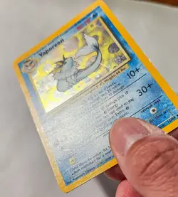 Pokemon Card - TCG Vaporeon (No Jungle Symbol) Holo Card #12/64 - Image 5
