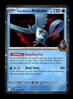 TEAM ROCKET'S ARTICUNO 051/182 BLISTER PROMO POKEMON COSMOS HOLO LP - Image 1