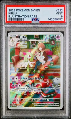 POKEMON PSA 9 KIRLIA ILLUSTRATION RARE 212/198 SCARLET e VIOLET ENGLISH 2023 - Image 1